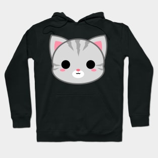 Cute Light Grey Tabby Cat Hoodie